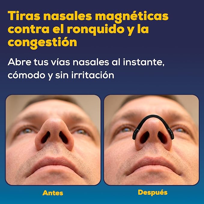Tiras Nasales Magnéticas Máximo Oxígeno para Deporte y Descanso